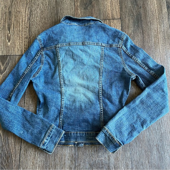 Vintage Y2K Apple bottoms pink apple pocket cropped denim jean jacket small - Picture 10 of 13